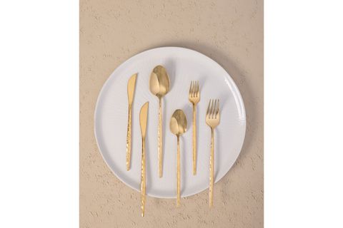 THE MİA SHİNY ÇATAL KAŞIK BIÇAK TAKIMI GOLD 24 PARÇA