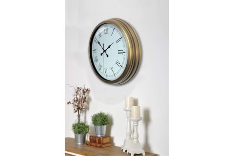 RETRO MODERN ROMA RAKAMLI METAL DUVAR SAATİ 40 CM
