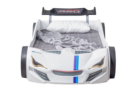 MERSO ARABALI FULL LEDLİ YATAK, BEYAZ, 90X190
