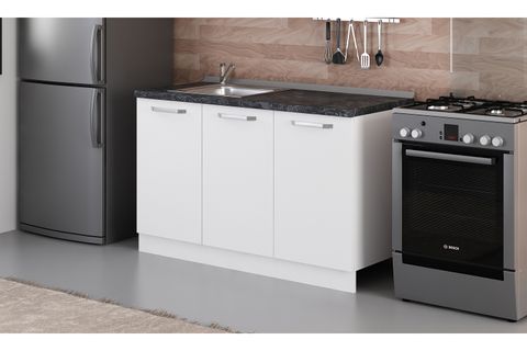 MİNAR 135 CM MUTFAK DOLABI BEYAZ 135-B1-ALT MODÜL