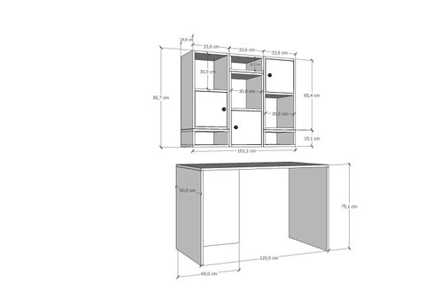MODÜLER ÇALIŞMA MASASI, DUVAR DOLABI SETİ