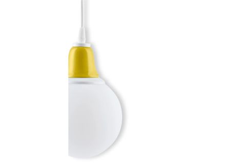 GLOP CAMLI SARKIT AVİZE, SARI SERAMİKLİ