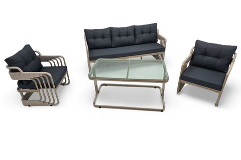 OKYANUS İP ÖRGÜ ÜÇLÜ OTURMA GRUBU, CAPPUCİNO