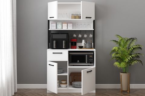 ERVİN ÇOK AMAÇLI ERZAK DOLABI, 2 KAPAKLI, BEYAZ