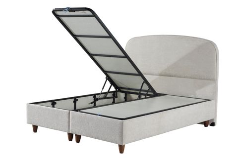 LUNA NİTA BAZA VE BAŞLIK SETİ, KREM, 160X200