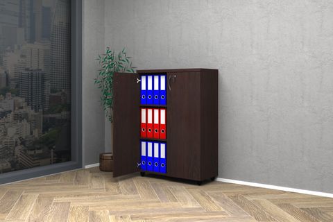 VENA TAM KAPAK OFİS DOSYA DOLAP, VENGE, 80X35X115 CM