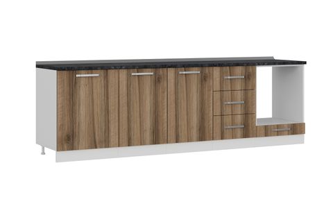 MİNAR 270 CM MUTFAK DOLABI BEYAZ DORE 270-D3-ALT MODÜL