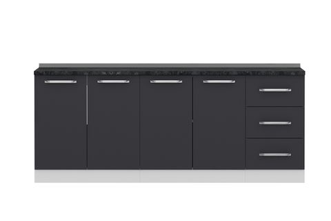 MİNAR 205 CM MUTFAK DOLABI BEYAZ ANTRASİT 205-A1-ALT MODÜL