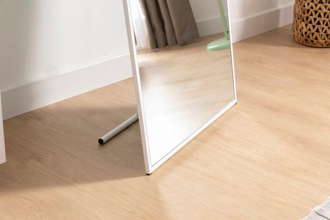 MARSAH HOME METAL ÇERÇEVELİ OVAL AYAKLI BOY AYNASI, BEYAZ, 180X70