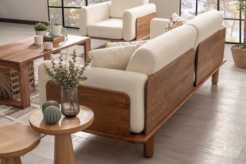 DİVA İSKANDİNAV ÜÇLÜ CEVİZ AYAK, BEYAZ