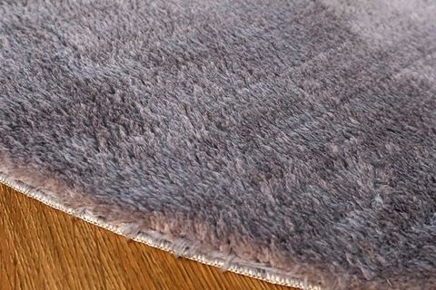 MARKAEV DEKORATİF TAVŞAN TÜYÜ HALI, YIKANABİLİR, GRİ, 70X140