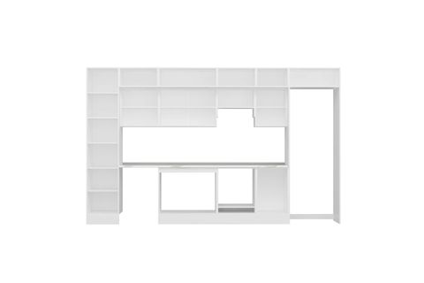 ALVİNKA 390X240 CM KLASİK MEBRAN MUTFAK DOLABI, MBB E90B50S50 1 MEBRAN BEYAZ SUNTALAM