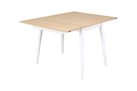 AVANOS AHŞAP AYAKLI KATLANIR KANATLI MDF MUTFAK MASASI, NATUREL BEYAZ