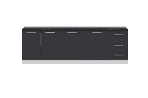 MİNAR 255 CM MUTFAK DOLABI BEYAZ ANTRASİT 255-A1-ALT MODÜL