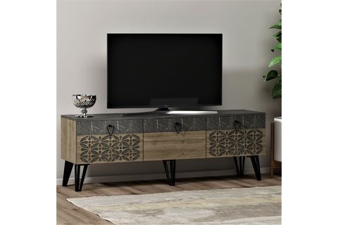 FLOW TV STAND, ALT MODÜL, ROYAL MERMER CEVİZ