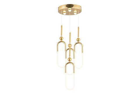 THİSTED DÖRTLÜ YUVARLAK LED AVİZE, GOLD
