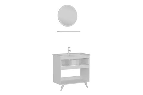 SANYA BANYO DOLABI 85CM AY2K1Ç 1YA1R ETJ BEYAZ ANTRASİT