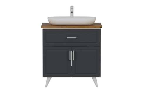 SANYA BANYO DOLABI ALT 100CM AY2K1Ç TZG BEYAZ ANTRASİT