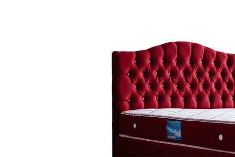 ZÜMRÜT NEW BAZA BAŞLIK VE ORTHOSOFT YATAK SETİ, BORDO, 120X200