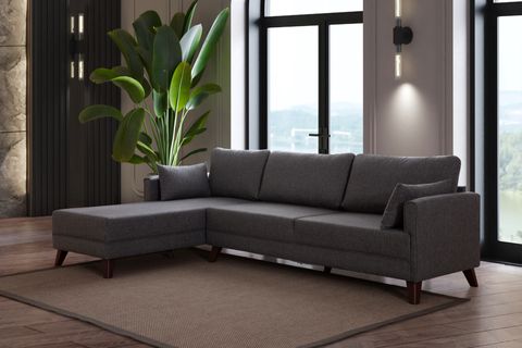 GLORİA KÖŞE KOLTUK, GRİ, SOL KÖŞE