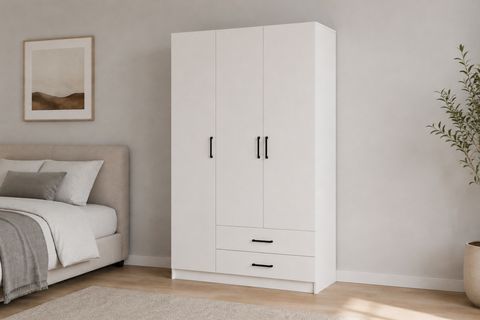 YAMAN GARDIROP, BEYAZ, 120 CM