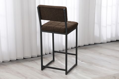 RİVA BAR MUTFAK SANDALYESİ, SİYAH AYAKLI, KAHVE