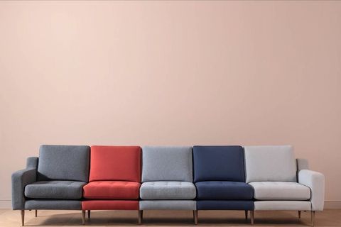 NORMOD DÖRTLÜ KOLTUK, KIRMIZI, METAL ALTIN AYAK