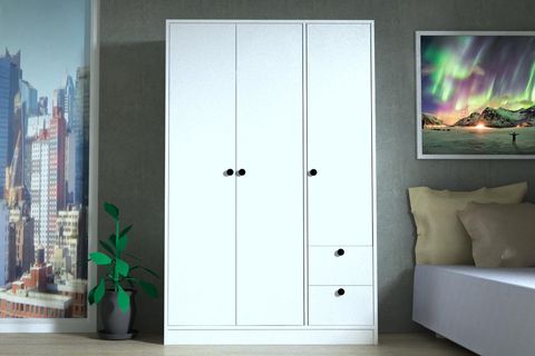 ANM DOLAP, 3 KAPAKLI 2 ÇEKMECELİ, 110 CM