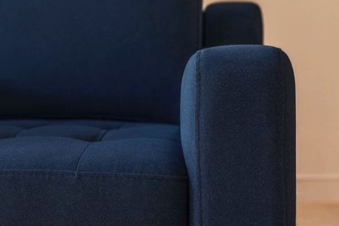 NORMOD LACİVERT ÜÇLÜ MODÜLER KÖŞE KOLTUK AHŞAP CEVİZ AYAK