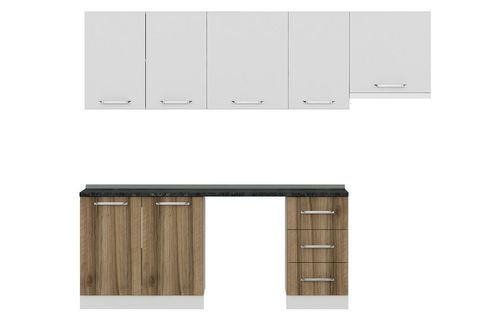 MİNAR 255 CM MUTFAK DOLABI BEYAZ DORE 255 D12