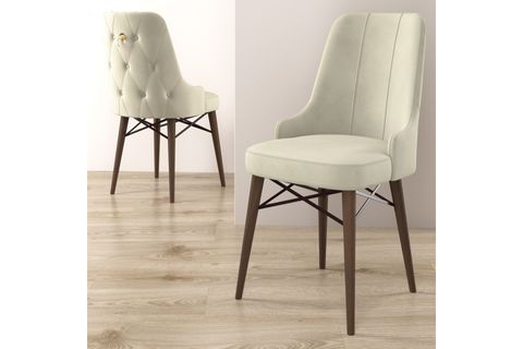 ROVENA MONA AÇILABİLİR MUTFAK MASASI TAKIMI, MEŞE DESEN, KREM, 132X80
