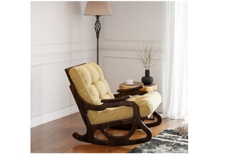 COZY SALLANAN SANDALYE VE TV KOLTUĞU, SARI CEVİZ