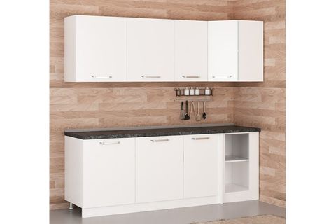 MİNAR 225CM KÖŞE MUTFAK DOLABI BEYAZ K225B1
