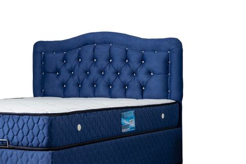 ŞAH NEW BAZA BAŞLIK VE ORTHOSOFT YATAK SETİ, LACİVERT, 140X190
