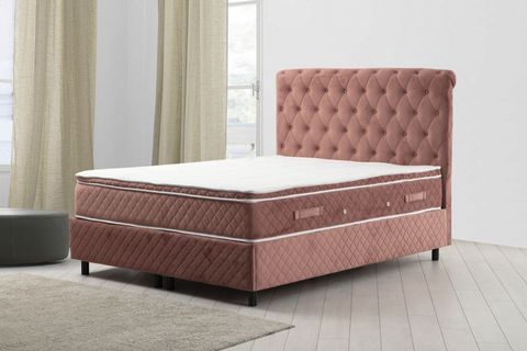SONATA MİRAY TEK KİŞİLİK BAZA+BAŞLIK+YATAK, GÜL KURUSU, 90X190