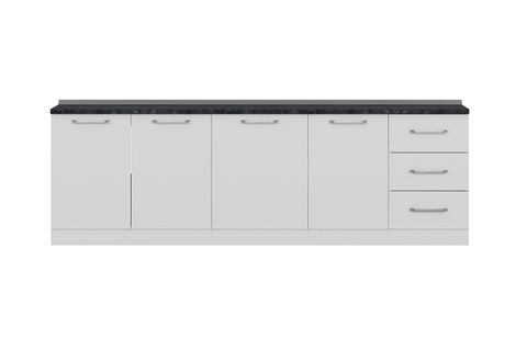 MİNAR 260 CM MUTFAK DOLABI BEYAZ 260-B2-ALT MODÜL