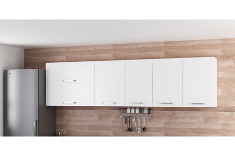 MİNAR 275 CM MUTFAK DOLABI BEYAZ 275-B2-ÜST MODÜL