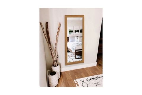 HÜMAS DEKORATİF RETRO BOY AYNASI, TEAK, 120X58