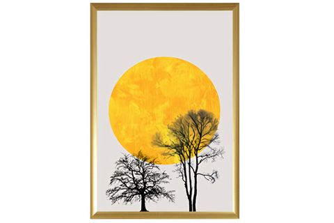 FRANK RAY SARI ÜÇTÜ TABLO SETİ, ÇERÇEVELİ, 50X70