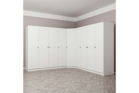 KALE MENTEŞELİ DOLAP 123, 6+ KAPAKLI BEYAZ 210 CM