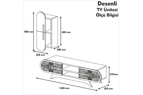 DEFNE TV ÜNİTESİ - KREM