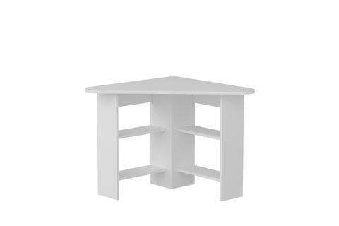 CORNER KÖŞE RAFLI ÇALIŞMA MASASI, BEYAZ