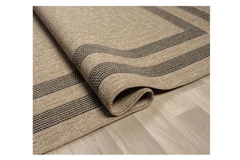 QUEEN SERİSİ JÜT HASIR GÖRÜNÜMLÜ DOKUMA MAKİNE HALISI, SIYAH, 80X300, 668