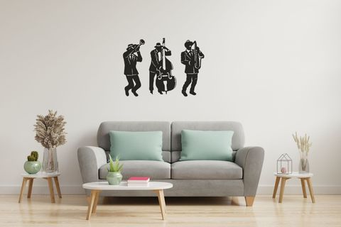JAZZ YAPAN MÜZİSYENLER LAZER KESİM TABLO, 47X39