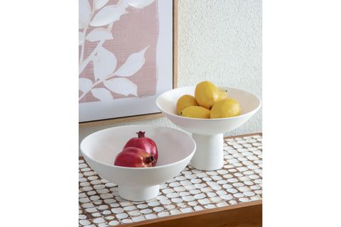 THE MİA PURE DEKORATİF AYAKLI KASE 36X36X26 CM