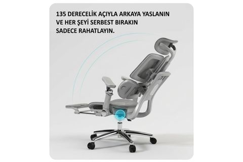 GUSTO 6D OYUNCU, YÖNETİCİ, ÇALIŞMA KOLTUĞU, GRİ