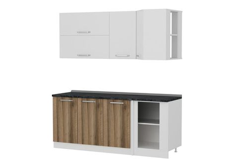 MİNAR 195CM KÖŞE MUTFAK DOLABI BEYAZ DORE K195D3