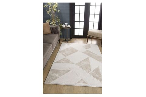 VERSAY MODERN DOKUMA KORİDOR KESME YOLLUK DOKUMA MAKİNE HALISI, KREM, 100X300, 0648B