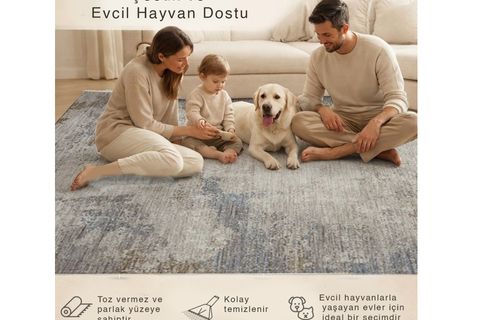 PERUS ANTİBAKTERİYEL DOKUMA HALI, MAVİ 10206 160X230 CM