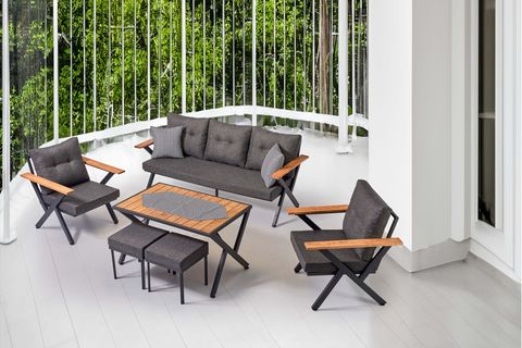PALADİN TEKLİ BAHÇE KOLTUĞU, N AYAK, KOYU GRİ